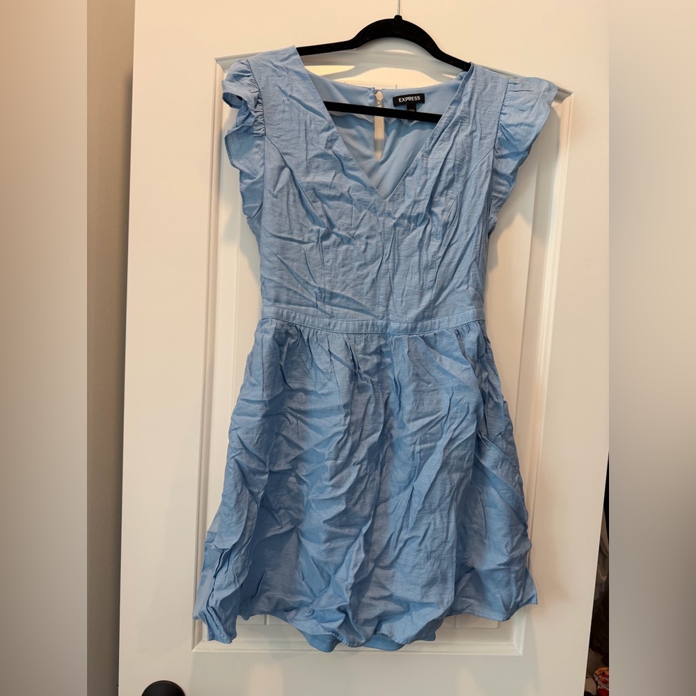 Express Sky Blue Mini Dress